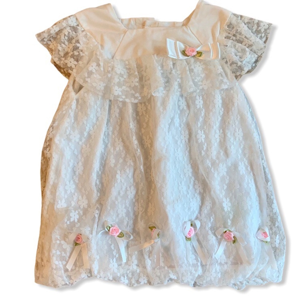 Baby Balooga Boutique Lace And Rosebud Dress